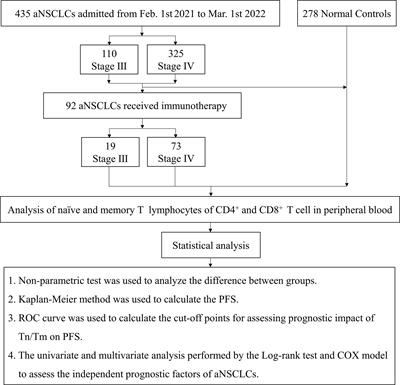 Clinical predictive value of naïve and memory T cells in advanced NSCLC